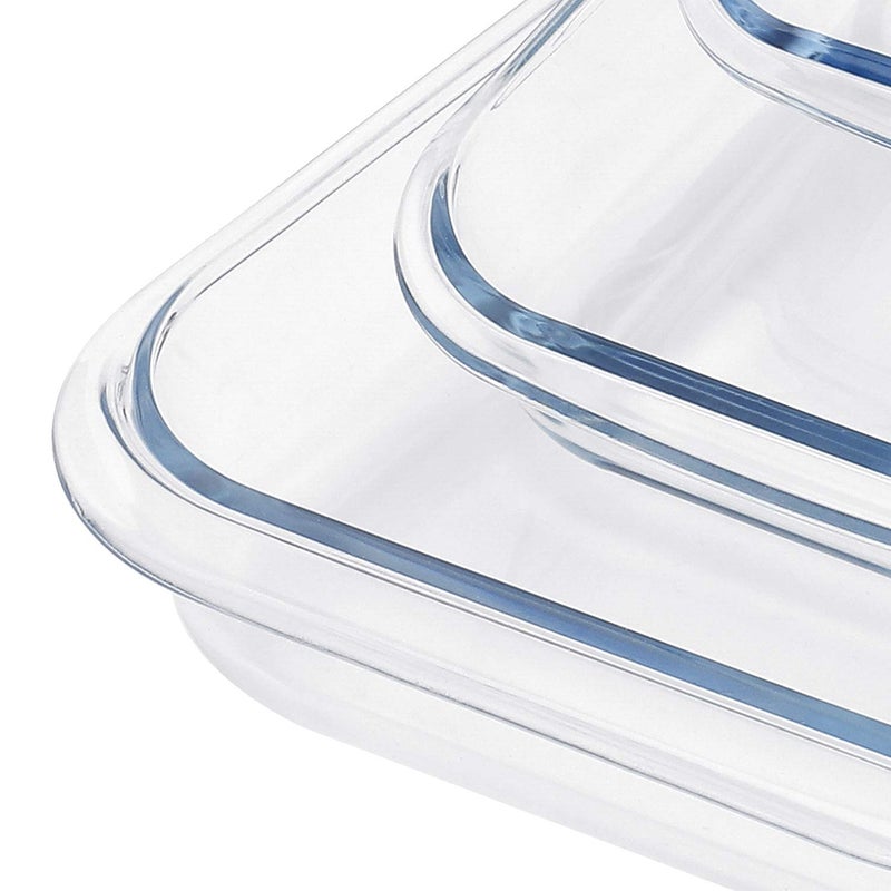 FOYO Basics Tempered Glass Baking Dish, 2 Quart Clear Oblong Dish Set, Casserole Dish Cooking Oven Bake - Image 5